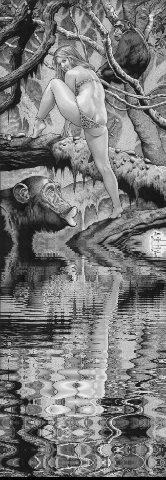Jungle girls are generally depicted as wearing either a scanty animal print (usually leopard) bikini or some type of jungle dress made from fur, leather, or sometimes vegetation.