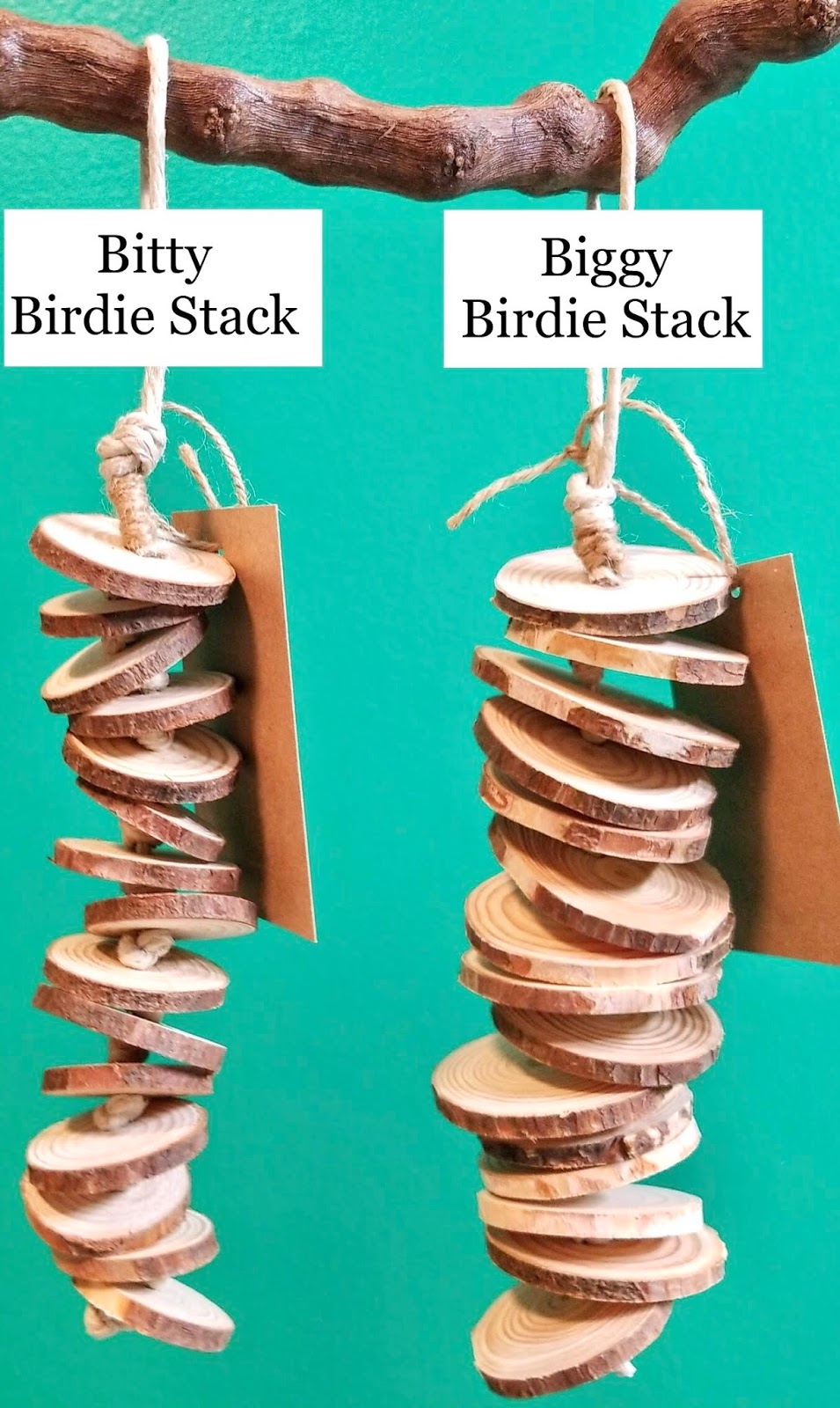 Yay! Biggy Birdie Stacks are Finally Here! All Natural Bird Toys Bird Music TV and All Natural