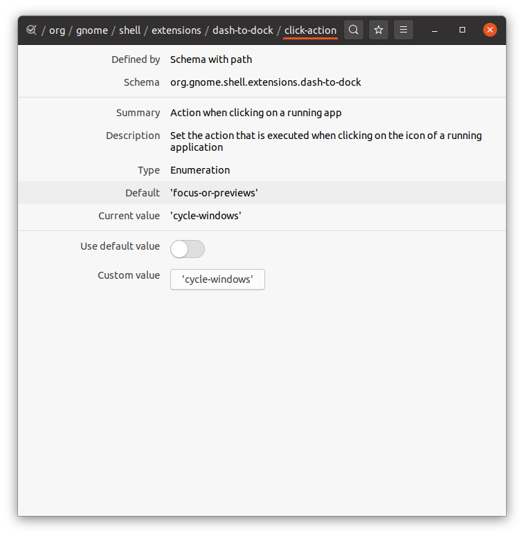 Ubuntu Dock上のアイコンクリック時の挙動を変更する方法 Ubuntu 04