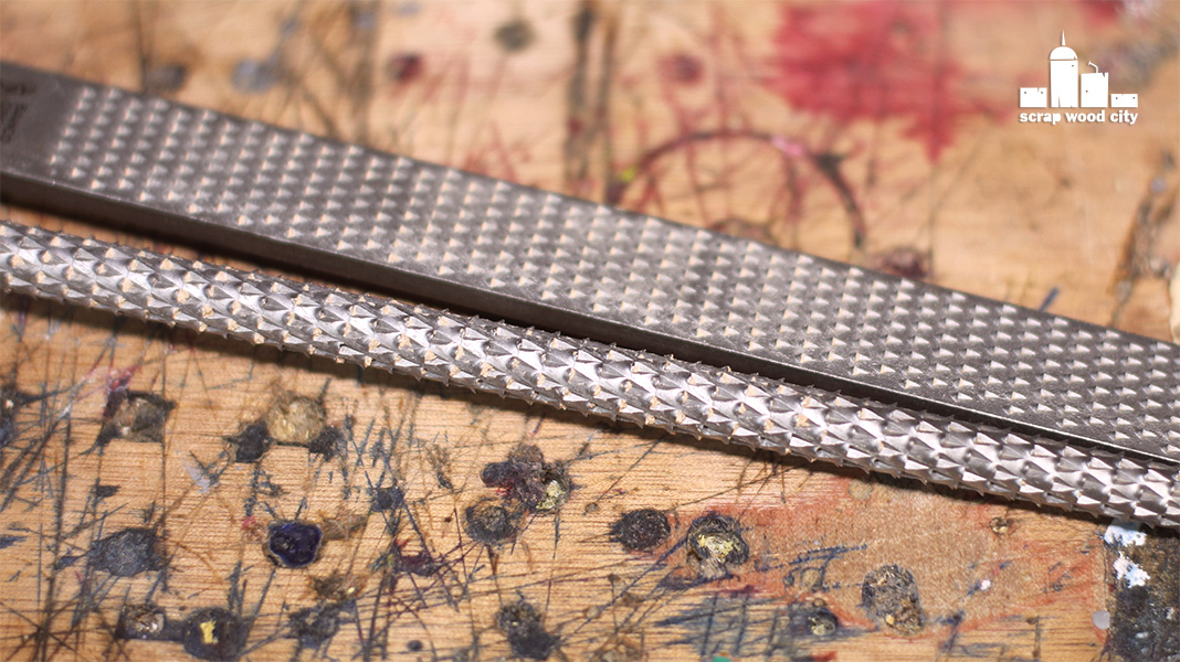 scrap wood city: How to use rasps and files to shape wood