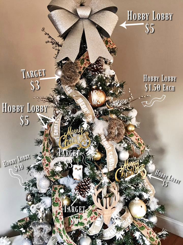 Christmas Tree Decor On A Budget Our Tree For Only 55 Yes Please