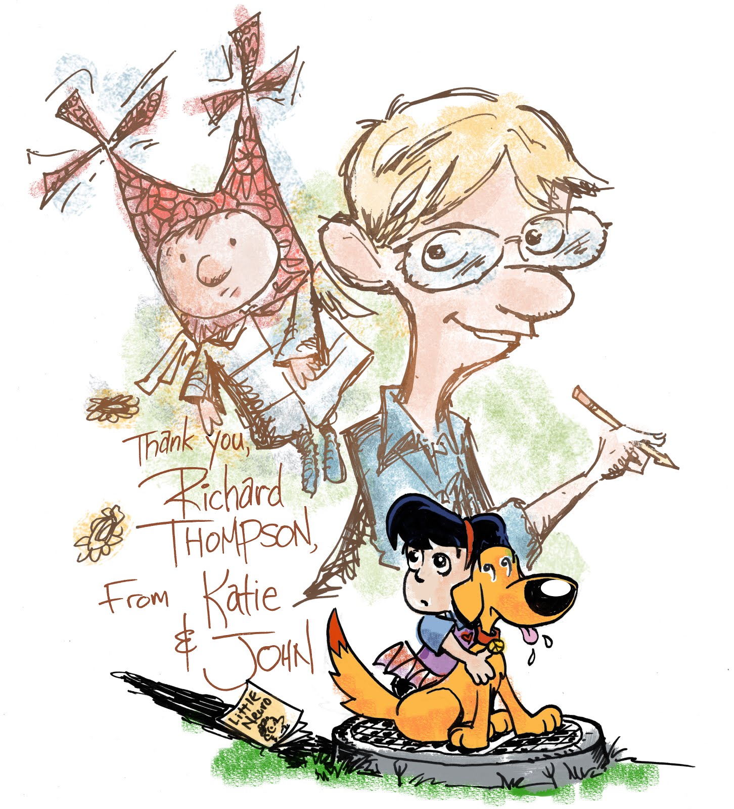 ComicsDC John Gallagher's tribute cartoon for Richard Thompson