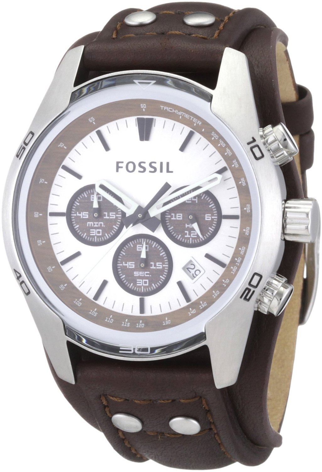 Fossil watches for men: Fossil men's Cuff Leather Watch