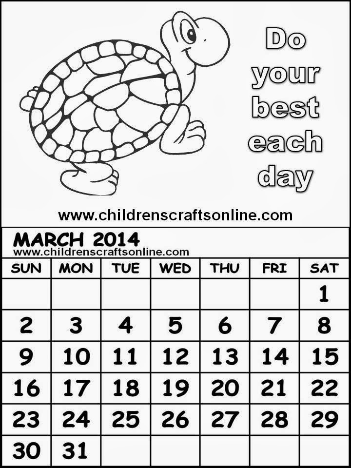 calendar coloring pages 2014 - photo #25