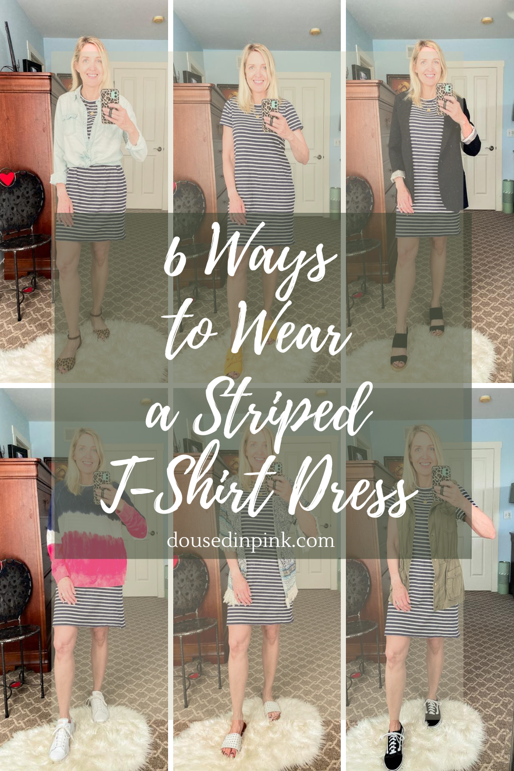 6 ways to style a striped t-shirt dress