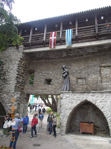 Town Wall Walkway in Tallinn Old Town.