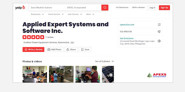 APEXS is reachable on Yelp business page