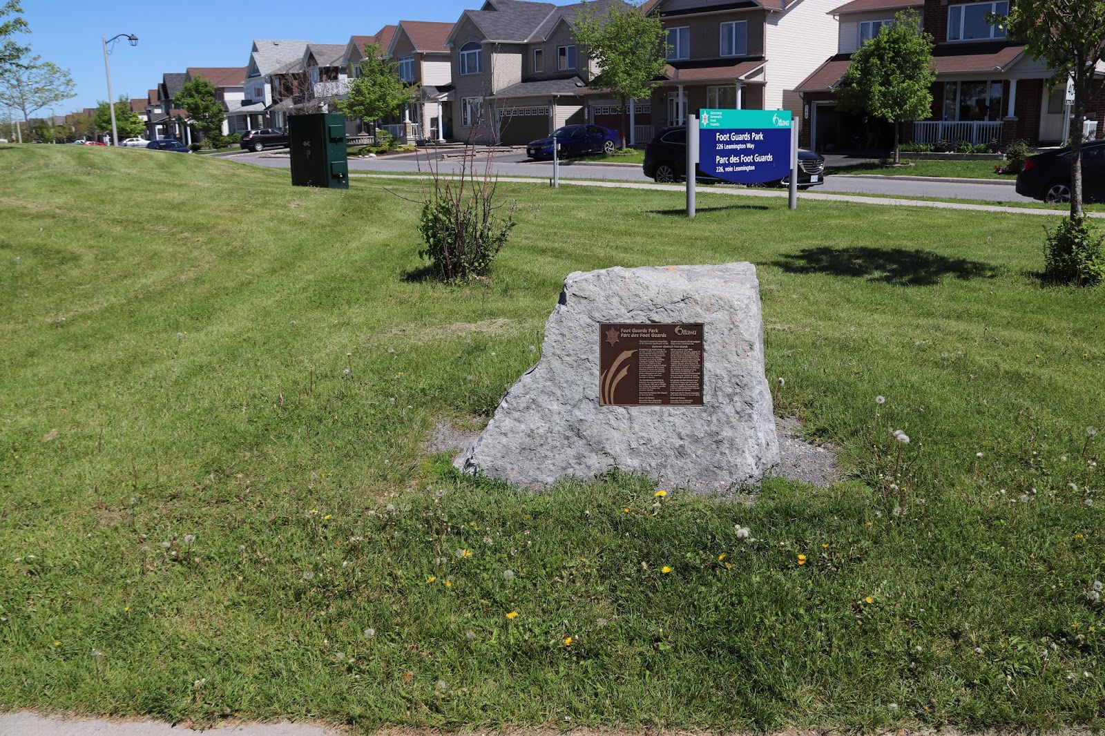 Memorials in Ottawa Foot Guards Park