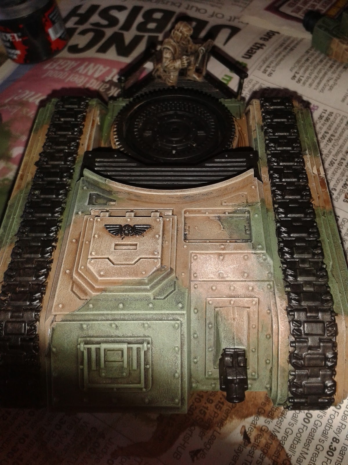 Didcot Wargames Club How to paint Astra Militarum tank camo patterns Quick and Easy