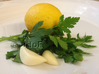 lemon, garlic, parsley