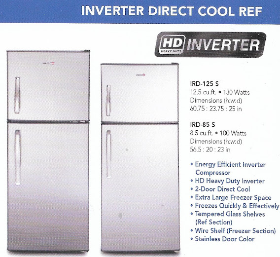 FUJIDENZO TWO DOOR REFRIGERATOR INVERTER