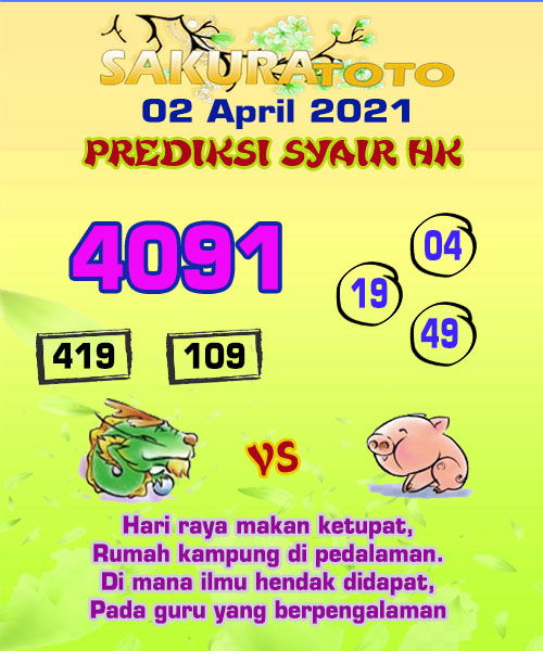 Syair Pandawa Hk Jumat 02 April 2021