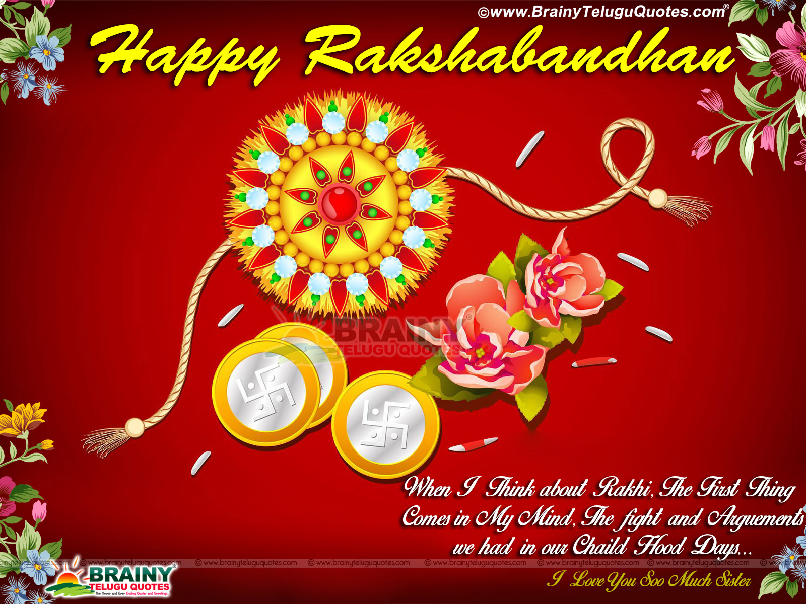 Happy Raksha Bandhan Wishes with Cool Greeting Cards for Brother Online