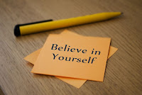 Note that says to Believe in yourself
