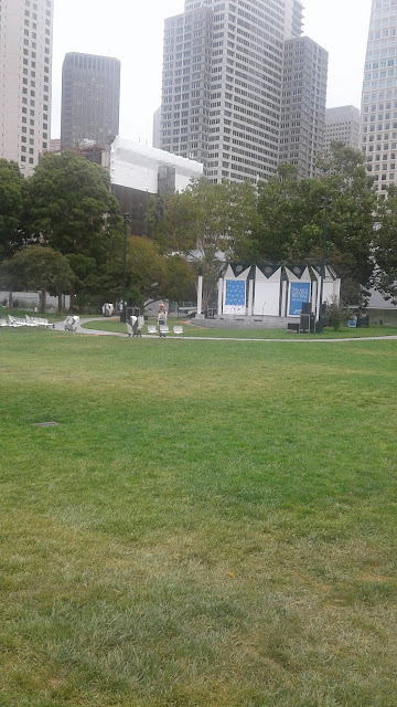 The outdoor stage at Yerba Buena Gardens 