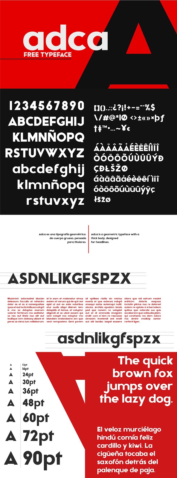 ADCA - FREE BOLD GEOMETRIC TYPEFACE