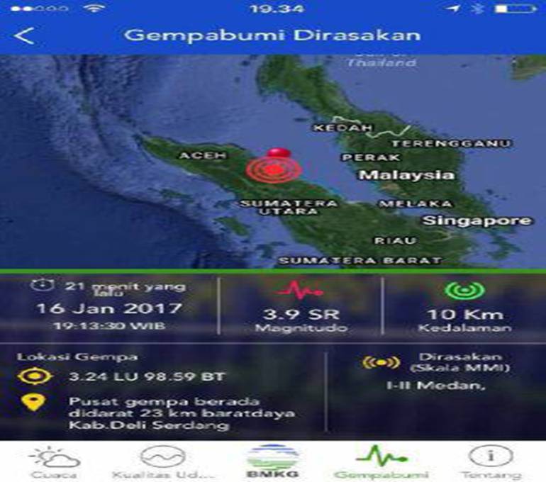 Gempa 5,6 SR Guncang Deli Serdang Sumatera Utara ~ GemaMedianet