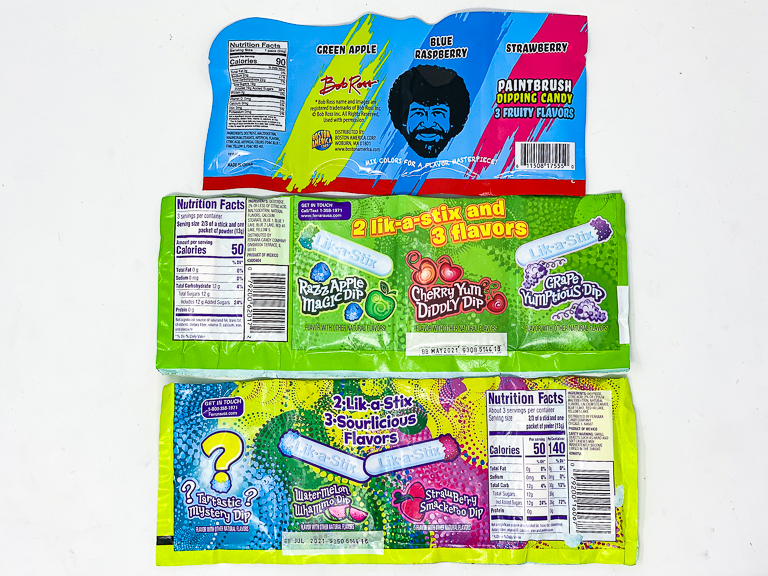 Tales of the Flowers Bob Ross Flavor Palette Paintbrush Dipping Candy