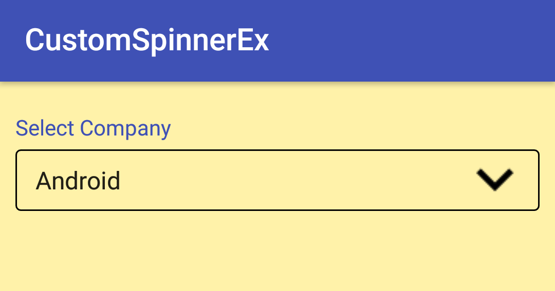 Android Development Tutorials Spinner example using