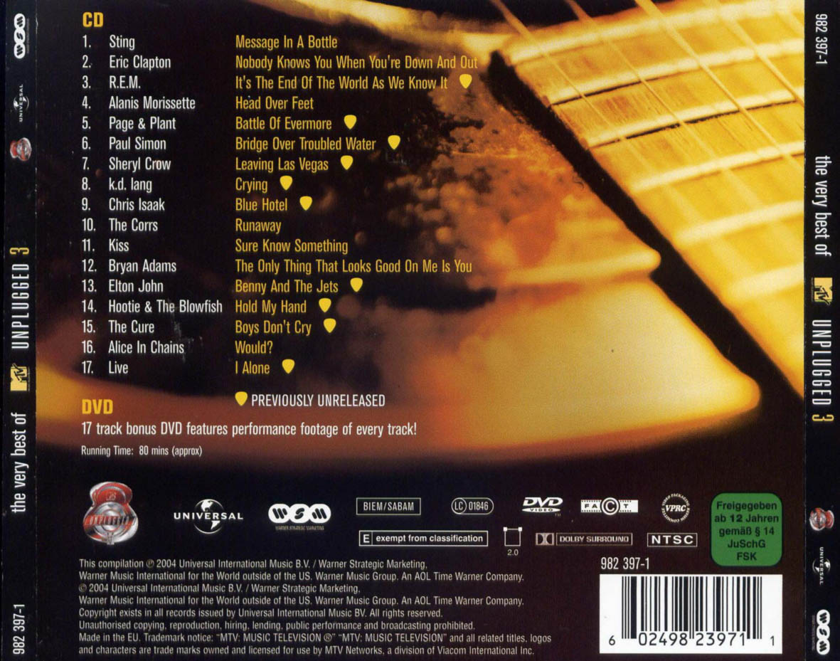 COMIQUITOS Very besto of Mtv Unplugged Vol 3