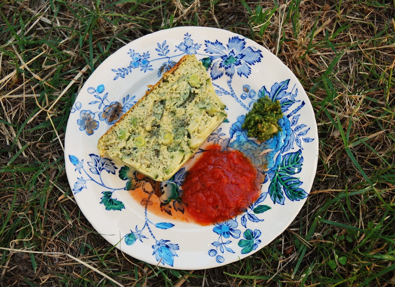 Terrine de courgettes et de petits pois à la menthe