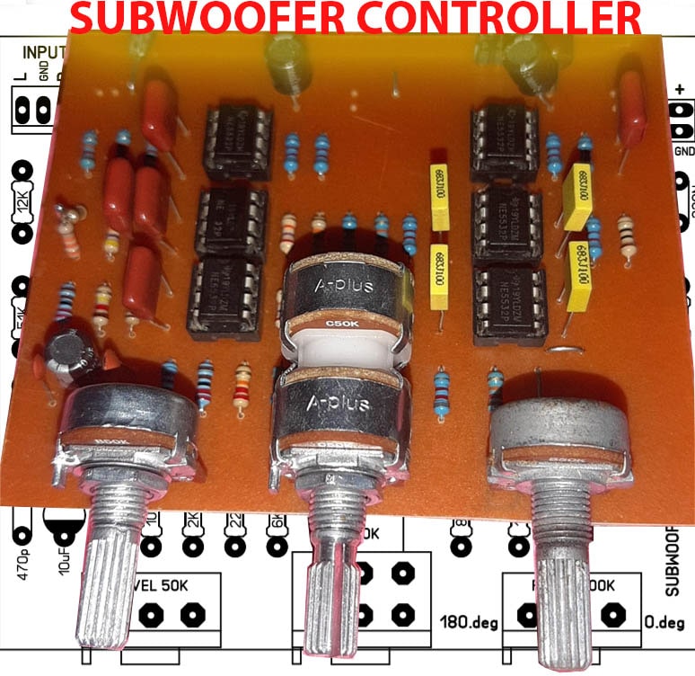 PCB Layout Subwoofer Controller NE5532 Electronic Circuit