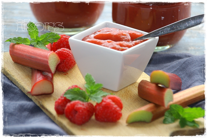 Kochen....meine Leidenschaft : Rhabarber Himbeer Konfitüre mit Vanille