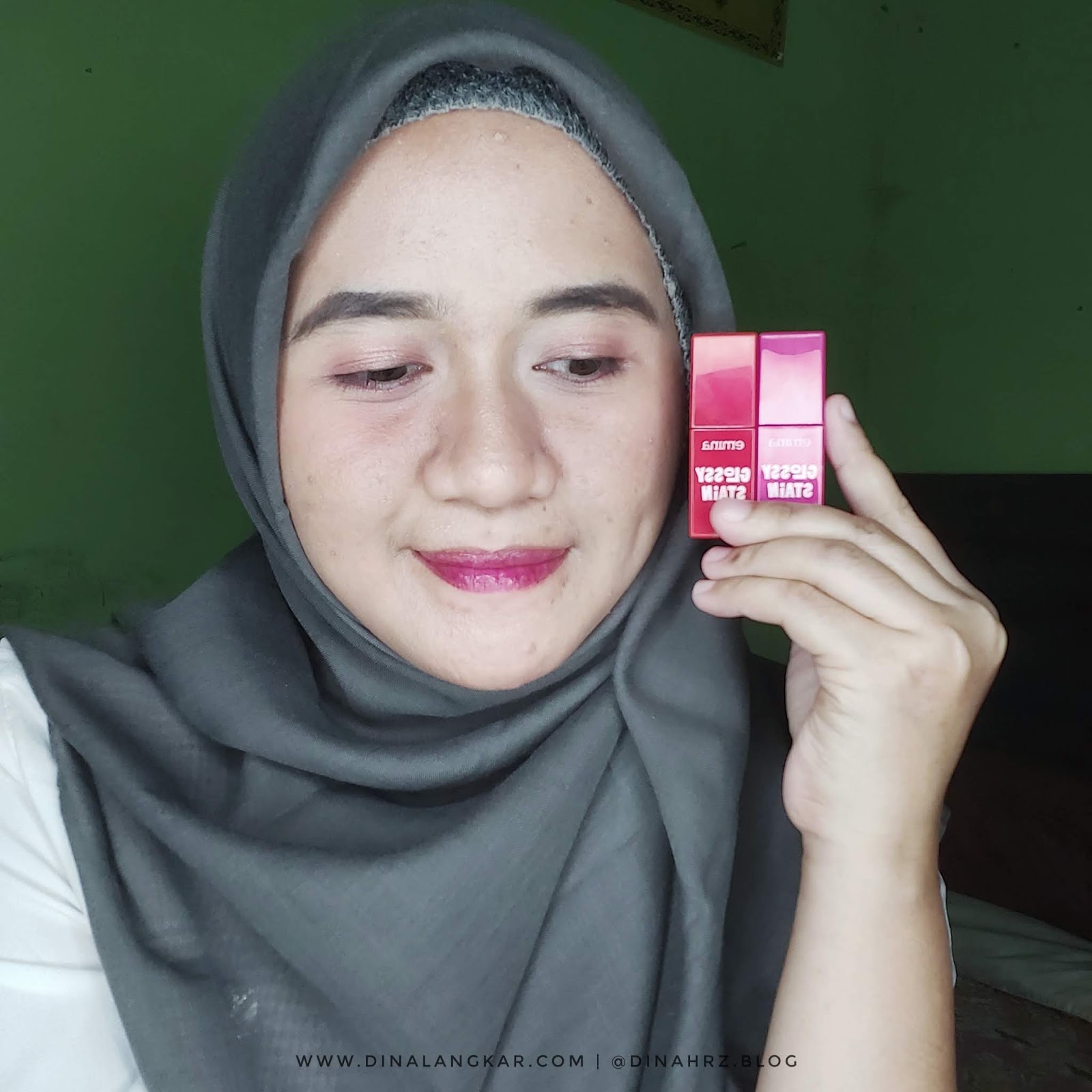 Nyobain Lip tint terbaru nya Emina, Glossy Stain 03&05 ...