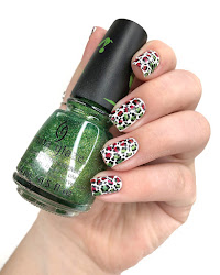 christmas cheetah nail easy sweetpeas
