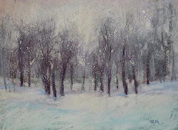 snow painting simple falling landscape paintings pastel technique karen margulis pastels winter snowy easy forest grandmother way woods demo artist