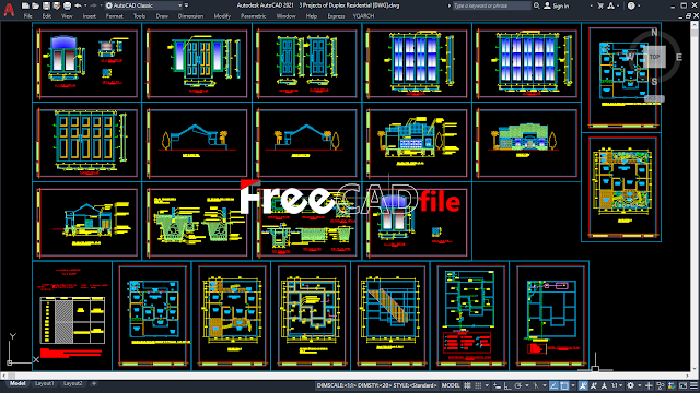 3 Projects of Duplex Residential [DWG]