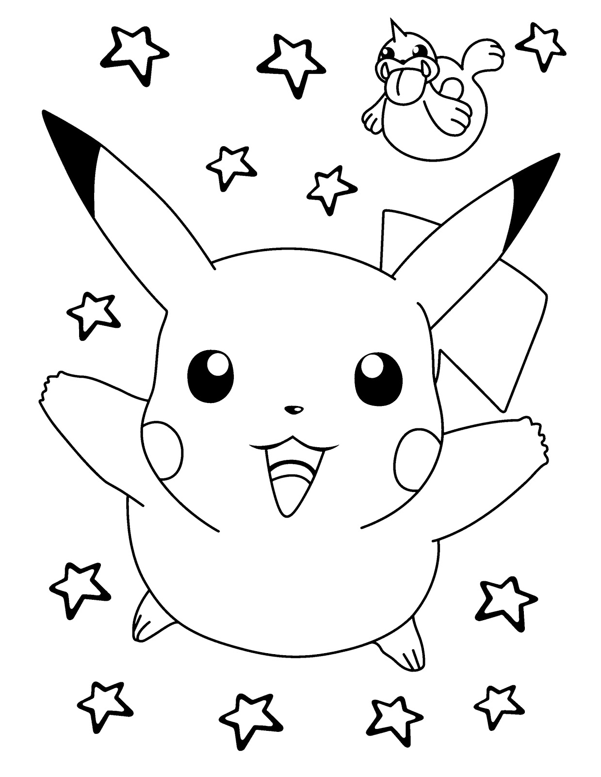 Pokemon Pikachu Coloring Pages Printable - Free Pokemon Coloring Pages