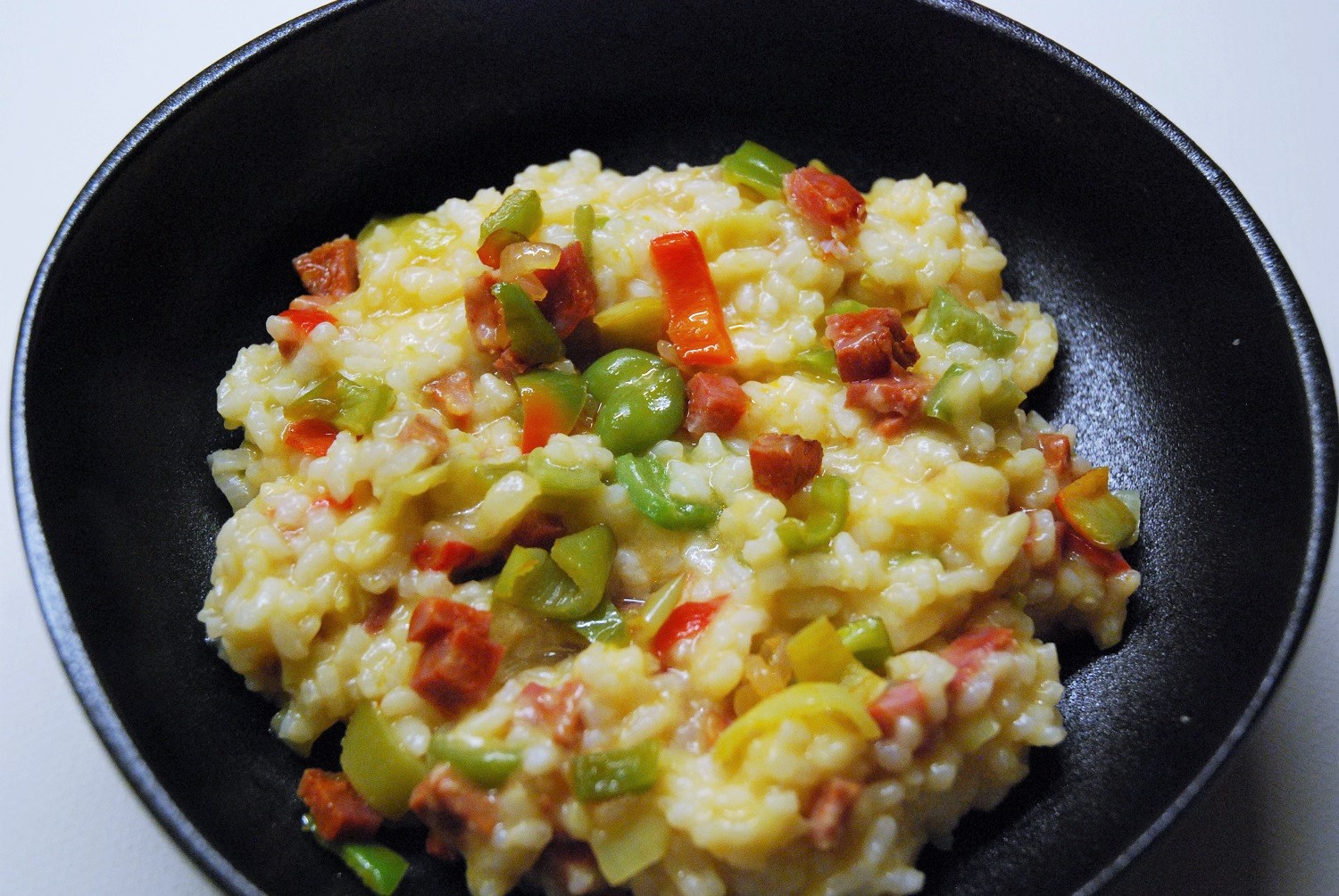 Risotto aux poivrons et au chorizo