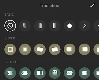 how to add transition in inshot choose transition effect