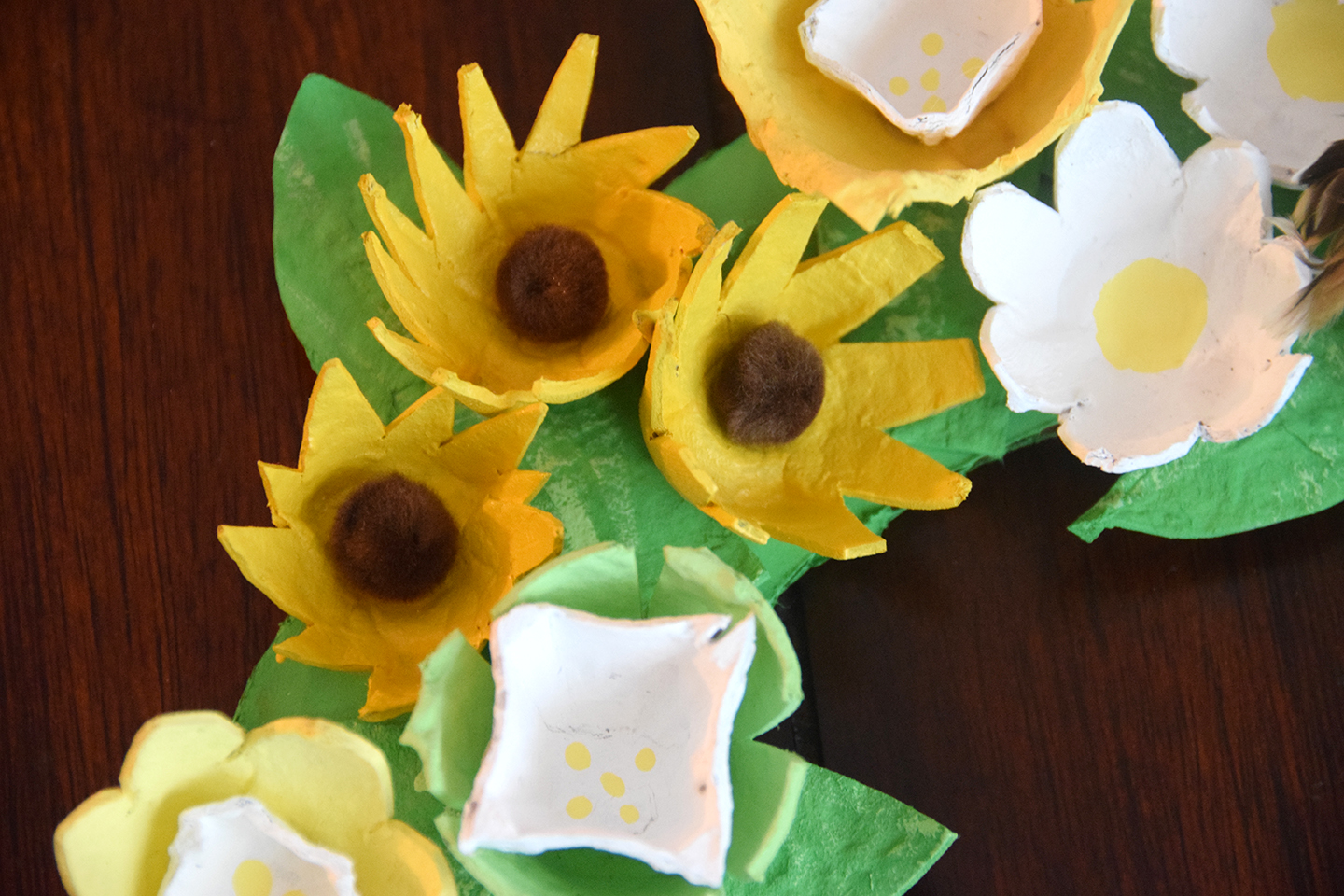 My Cup Overflows Egg Carton Wreath