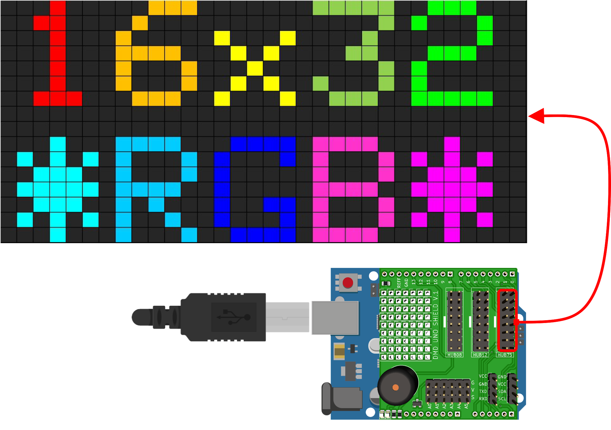Menampilkan Text Di P10 RGB Menggunakan Arduino - Dicky B_Mz