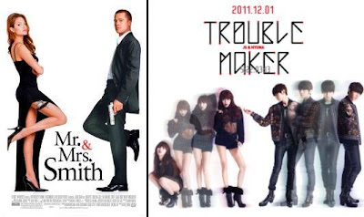 Mr. & Mrs. Smith compared with Trouble Maker Hyuna Hyunseung JS