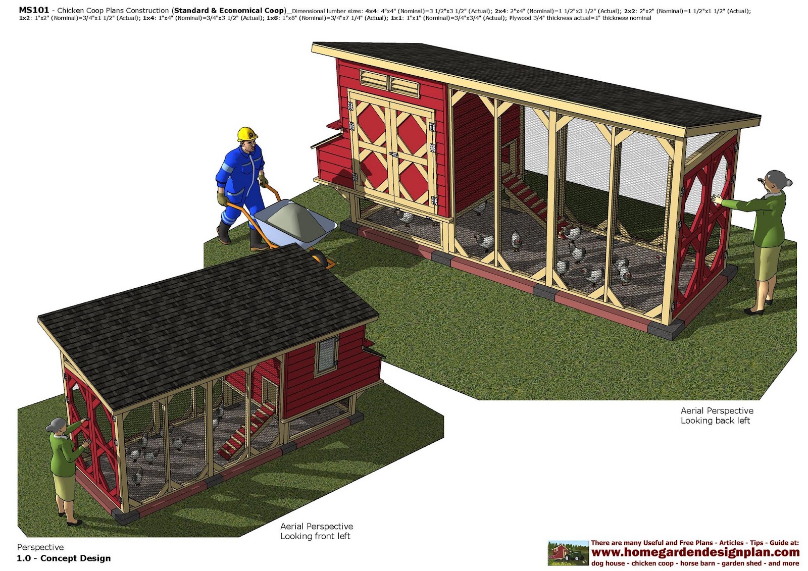 MS101 - Chicken Coop Plans Construction - Chicken Coop Design - How To 