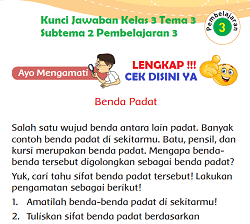 Lengkap Kunci Jawaban Kelas 3 Tema 3 Subtema 2 Pembelajaran 3 Kunci Jawaban Tematik Lengkap Terbaru Simplenews