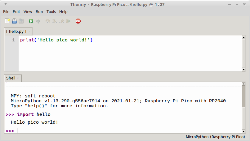 Getting started with the Raspberry Pi pico