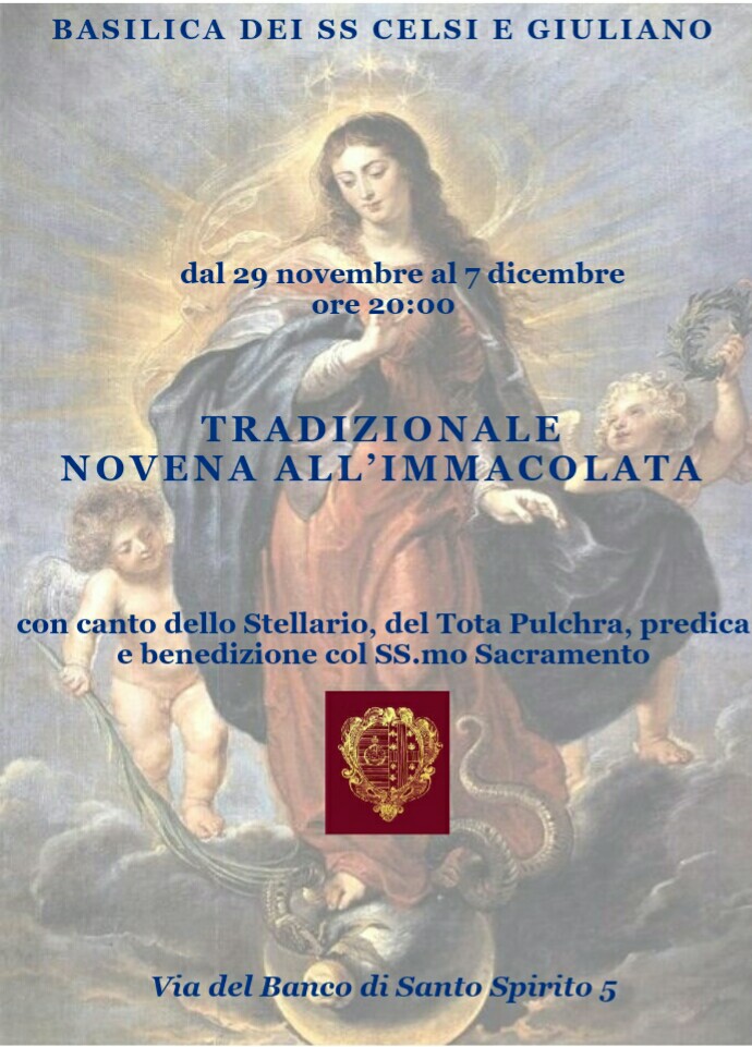 In Tua Justitia Libera Me Domine Novena All Immacolata Concezione Della Beata Vergine Maria