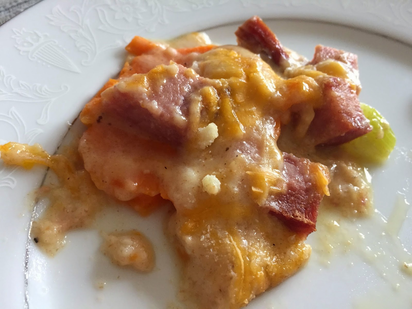 Scalloped Sweet Potatoes and Ham