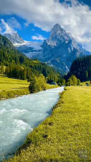 스위스의 흔한 시골 풍경 - 꾸르