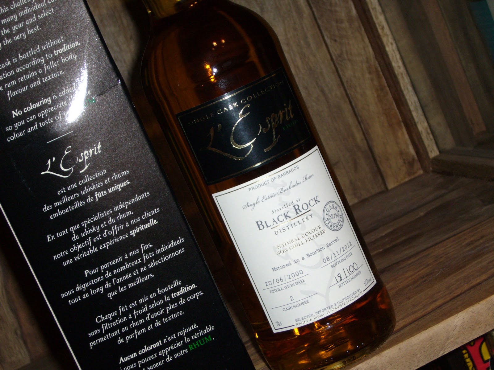 BarrelAgedMind L'ESPRIT Barbados Blackrock Distillery Cask Strength