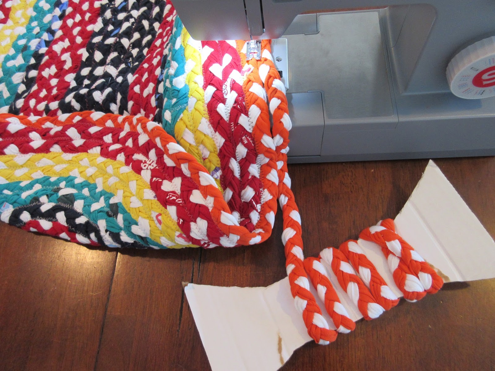 Rolled Oats Braided Tee Shirt Rug