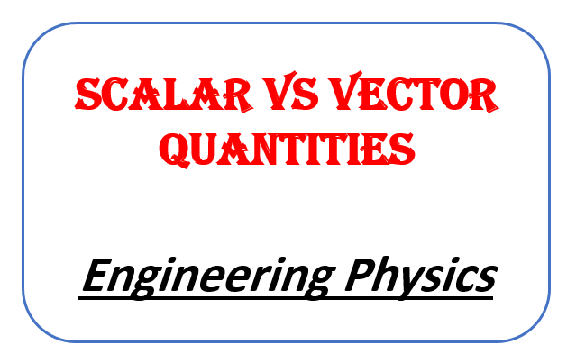 Scalar vs Vector Quantities