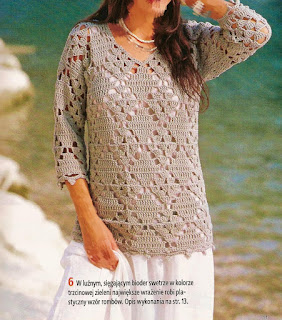 Sweater by diamonds stitchs