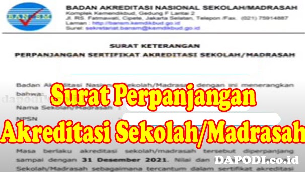 Cara Download Surat Perpanjangan Akreditasi Sekolah Madrasah