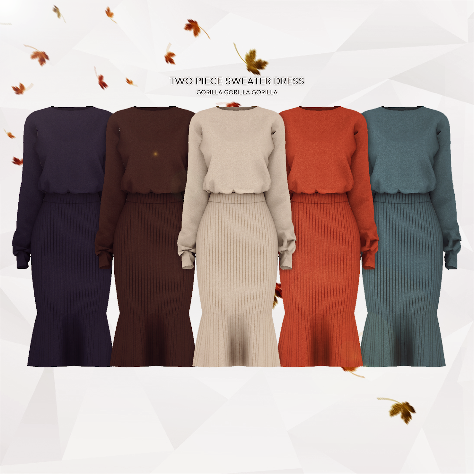 two piece sweater dress