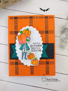 Pumpkin Plaid a card by Diane Morales | Pumpkin Latte Stamp Set by Newton's Nook Designs